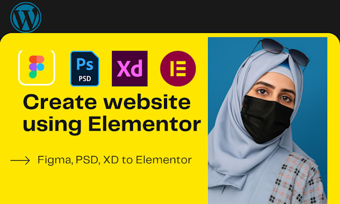 convert figma, PSD, xd, to wordpress using elementor