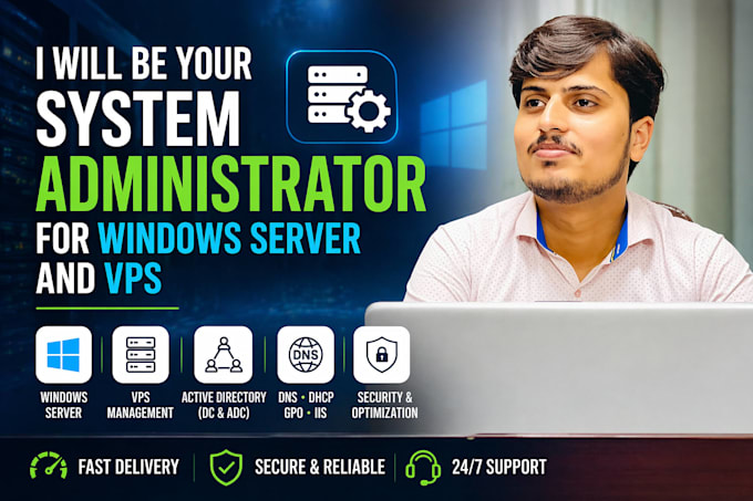 be your system administrator for windows server and vps
