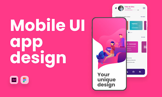 Create a mobile app ui and website ui design by Fabiorsilvajr | Fiverr