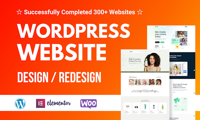 design, redesign a modern responsive wordpress website with elementor pro