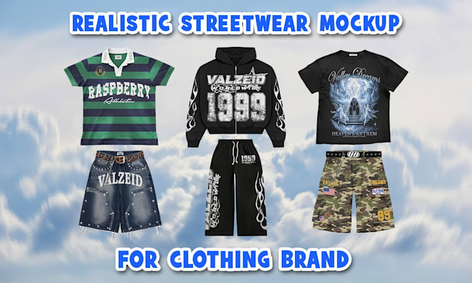create realistic streetwear mockups for your clothing brand