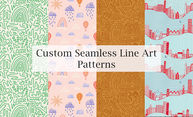 Design a custom abstract line art pattern by Bluebellpainter | Fiverr