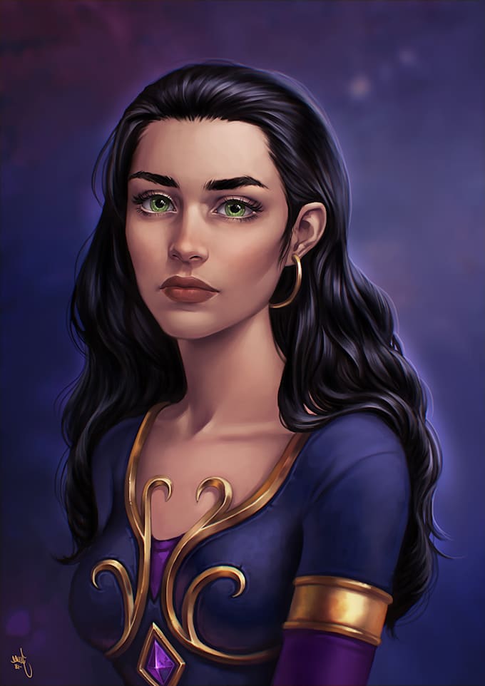 Create realistic digital art portrait painting by Milespennebrygg Fiverr