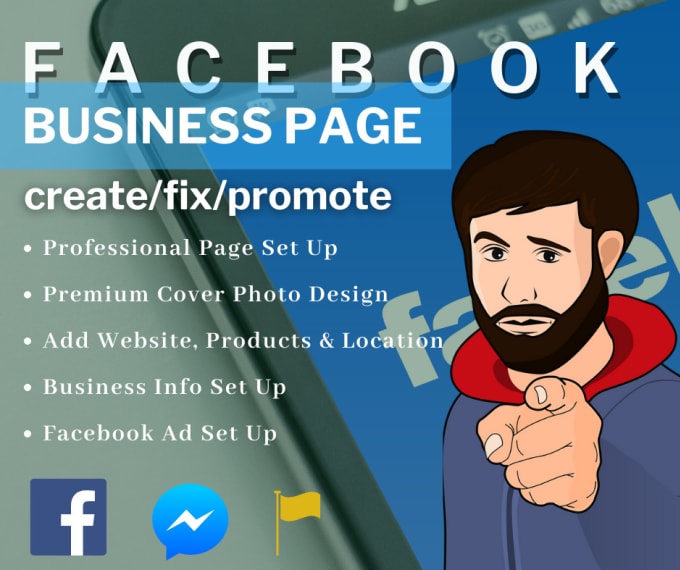 Set up fb business page, ads, marketing, post design by Smmwithwaleed