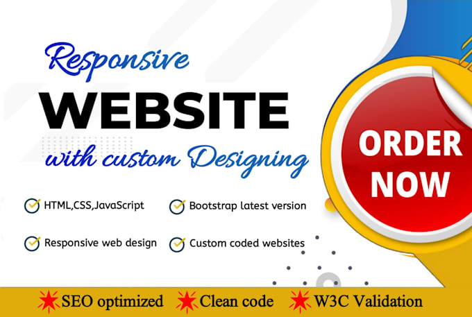 Design a responsive custom website with html5 by Saira_official1 | Fiverr