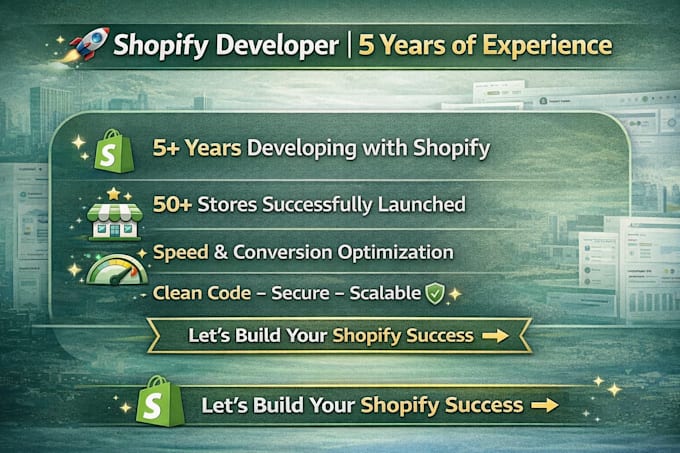 develop custom shopify themes and high converting stores