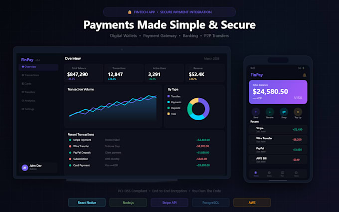 build a fintech app with secure payment integration