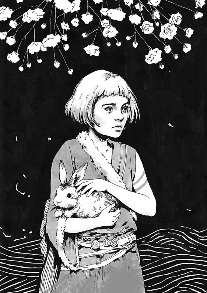 Do black and white illustration for you by Sosnytskyi Fiverr