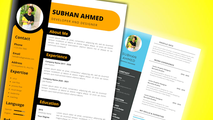 Build a modern resume and executive cv design or also redesign your old ...