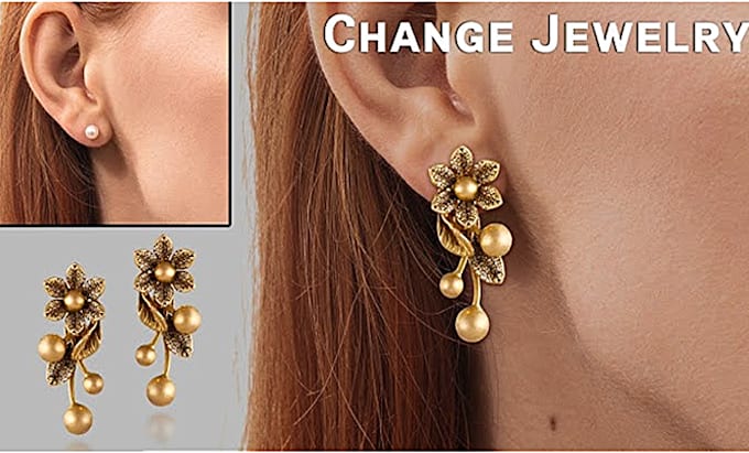 do high end jewelry retouching and add jewellery on model