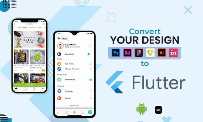 Convert figma to flutter, xd to flutter, any ui to flutter by Akh_riaj2 ...