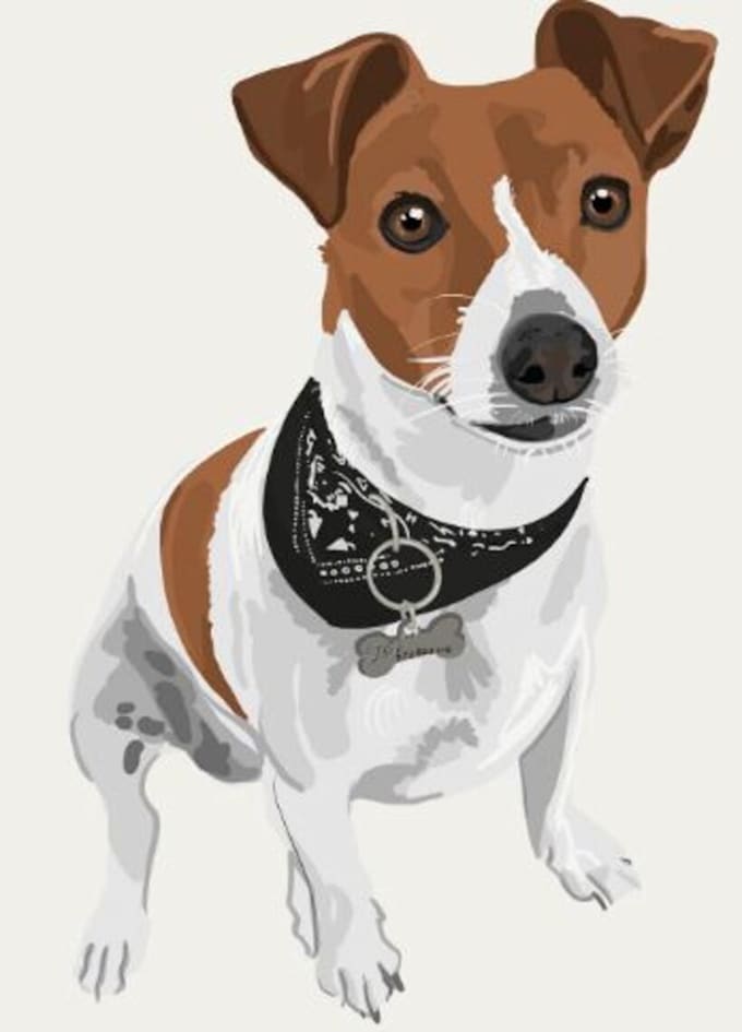 Draw a custom digital portrait of your pet by Elza malt Fiverr