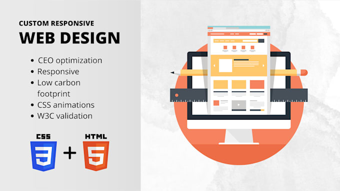 Create a custom responsive web design with html and css by Mizr4ge | Fiverr