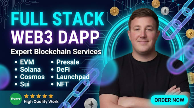 be your blockchain developer for multi chain web3 dapp evm solana cosmos xrpl