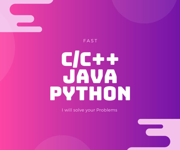 Solve your problems regarding java, c and python by Fabiantobisch | Fiverr