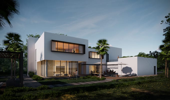 do high quality exterior renderings for architecture project