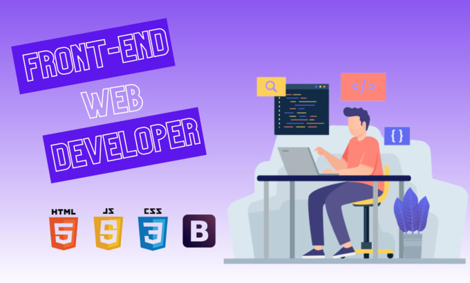 Be your front end developer using html css bootstrap and javascript by ...