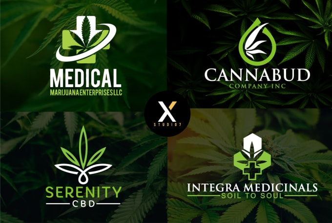 cannabis cbd oil hemp marijuana logo