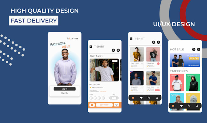 Create fascinating mobile ui ux design for your app by Sanibudi | Fiverr