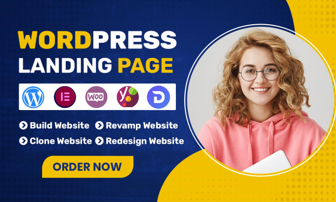 Design responsive wordpress landing page or elementor one page website
