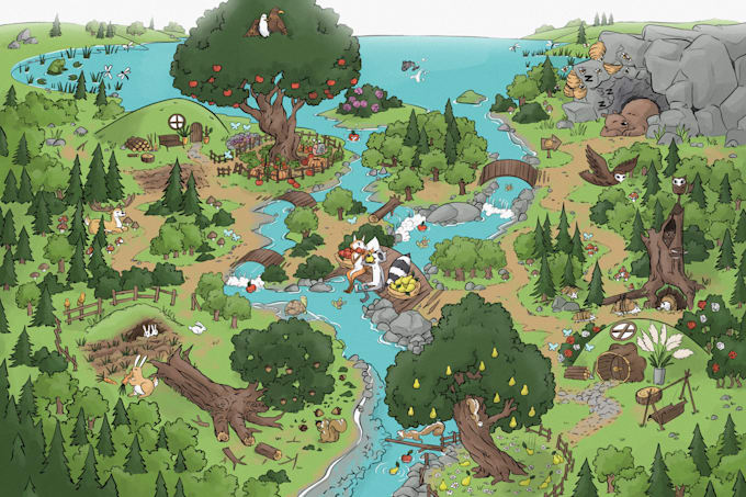 do childish illustrations in various styles