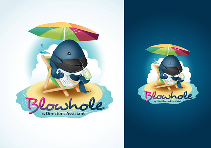 create a unique beach and sunset logo