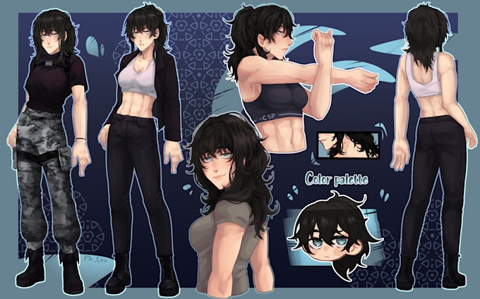 design your character sheet with extra outfits
