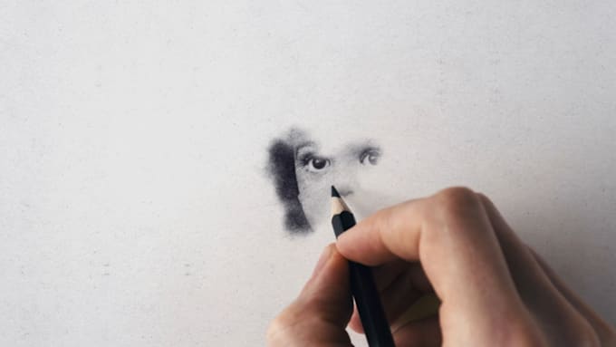 create 2d sketch style animation logo or picture by pencil