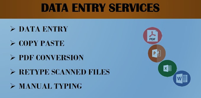 Do data entry , typing , pdf conversion by Achalaudari | Fiverr