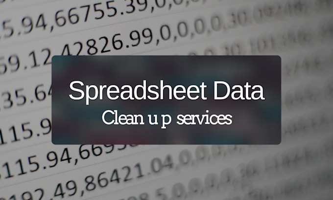 do excel spreadsheet data clean up, formatting