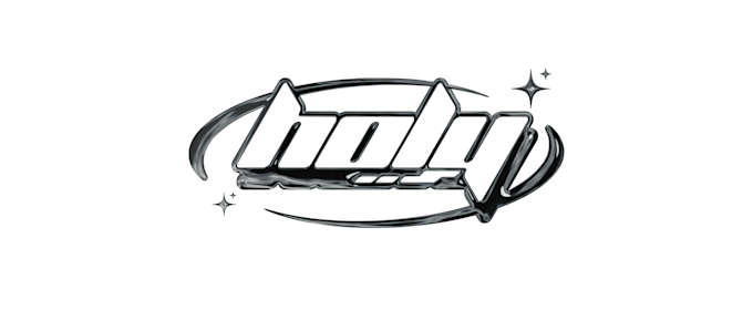 3d chrome logo design, fashion streetwear design