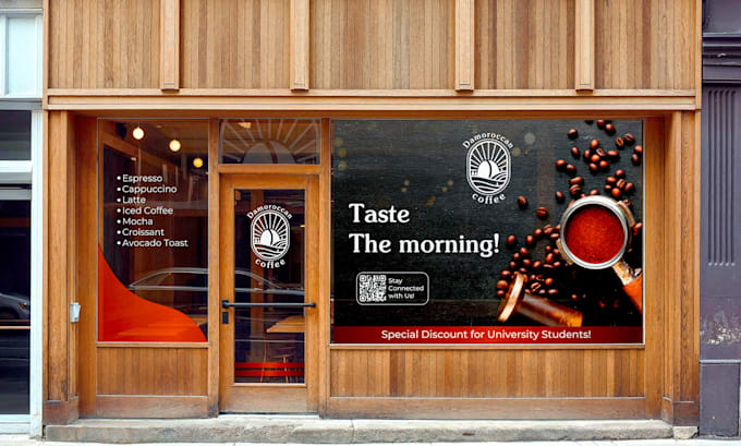 Design a window sticker, window decals by Damoroccan | Fiverr