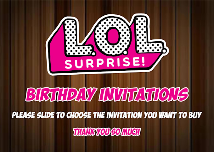 design lol doll birthday party invitations
