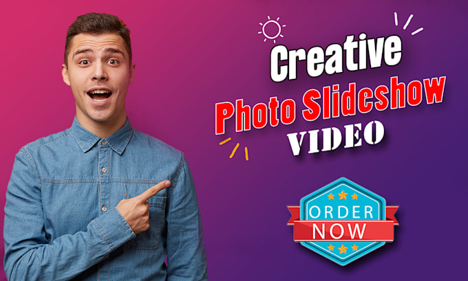 create  professional photo slideshow video with background music