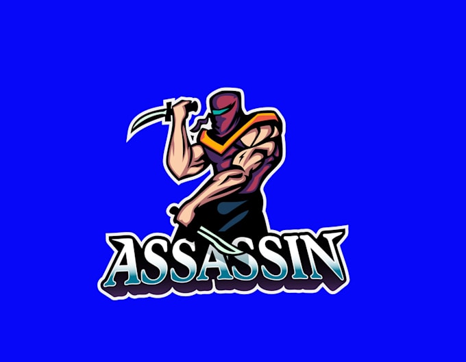 design vintage assassin mascot logo with free source file
