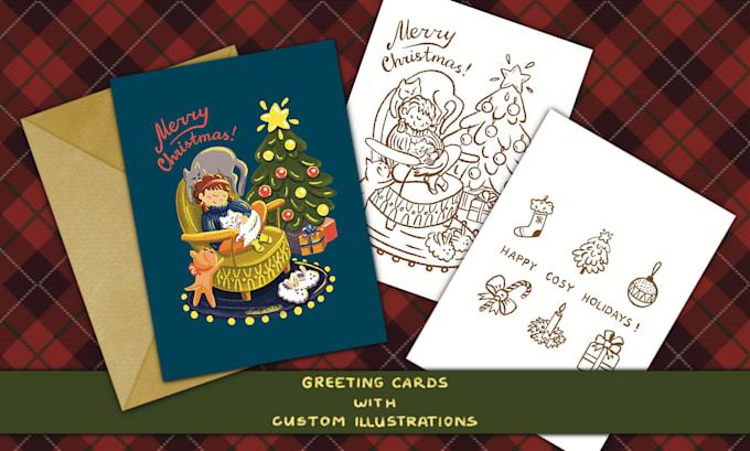 create greeting cards with custom painted illustrations