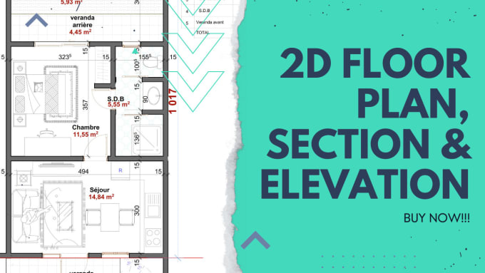 Do 2d Drawings Floor Plans Sections And Elevations By Tamforfreddy Fiverr