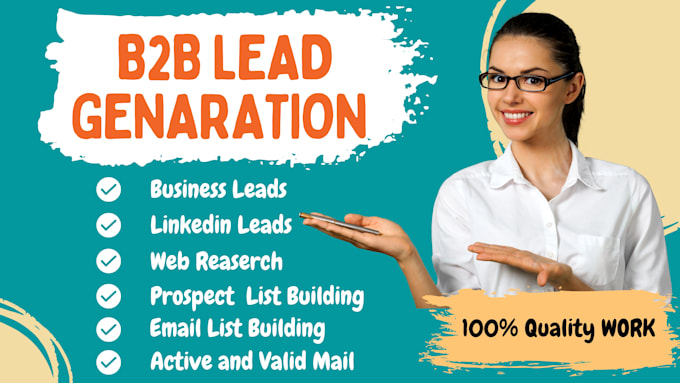 do b2b lead generation, linkedin leads, email list and web research