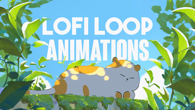 create an anime animated lofi loop illustration