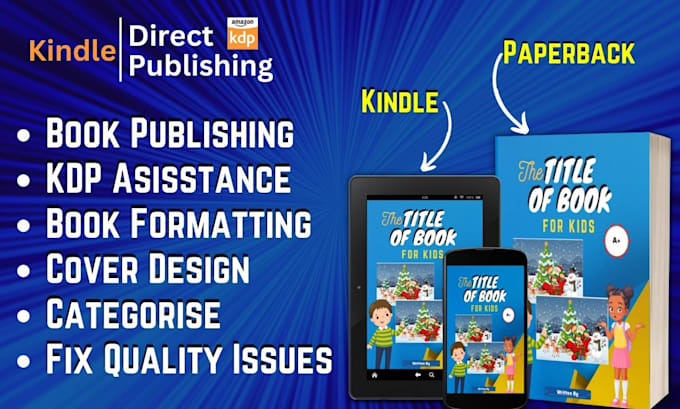 do book formatting and publish on amazon kdp or any platform