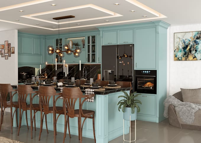Design and render all types of kitchens by Aimal112 | Fiverr