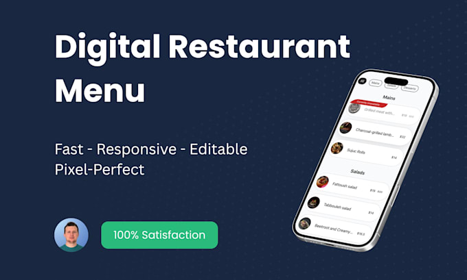 create a digital restaurant menu for your website