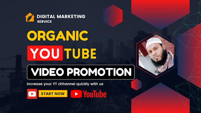 do super fast yt video organic promotion and manage,
