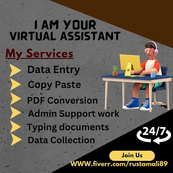 Be your best virtual assistant for, copy paste, data entry by ...
