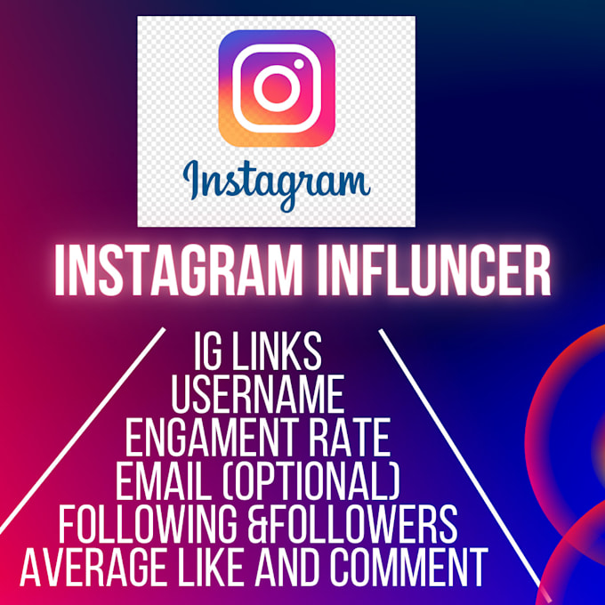 Find the best instagram influencer for your niche by Mbilal2430 Fiverr