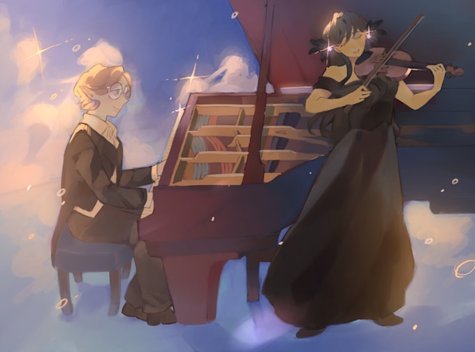 drawing anime art and oc