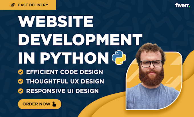 Make a custom website for you in python by Aeryes | Fiverr