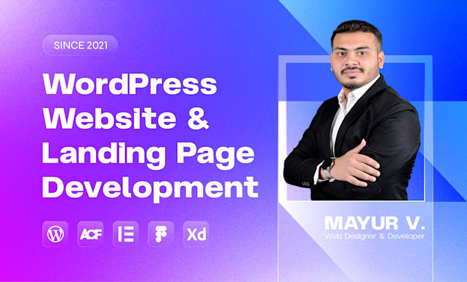 design a wordpress landing page, one page or business wordpress website