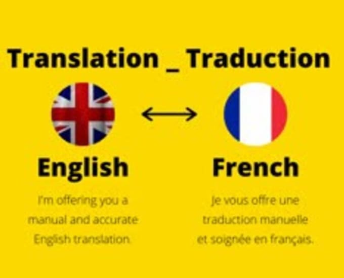 Translate from english to french by Zoubidatouati | Fiverr