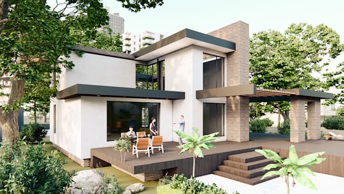 3d model and realistic render